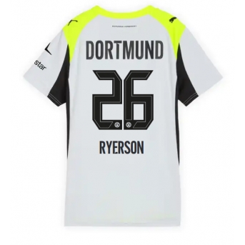 Billige Fotballdrakt Borussia Dortmund Julian Ryerson #26 Replika Bortedrakt Dame 2025-26 Kortermet